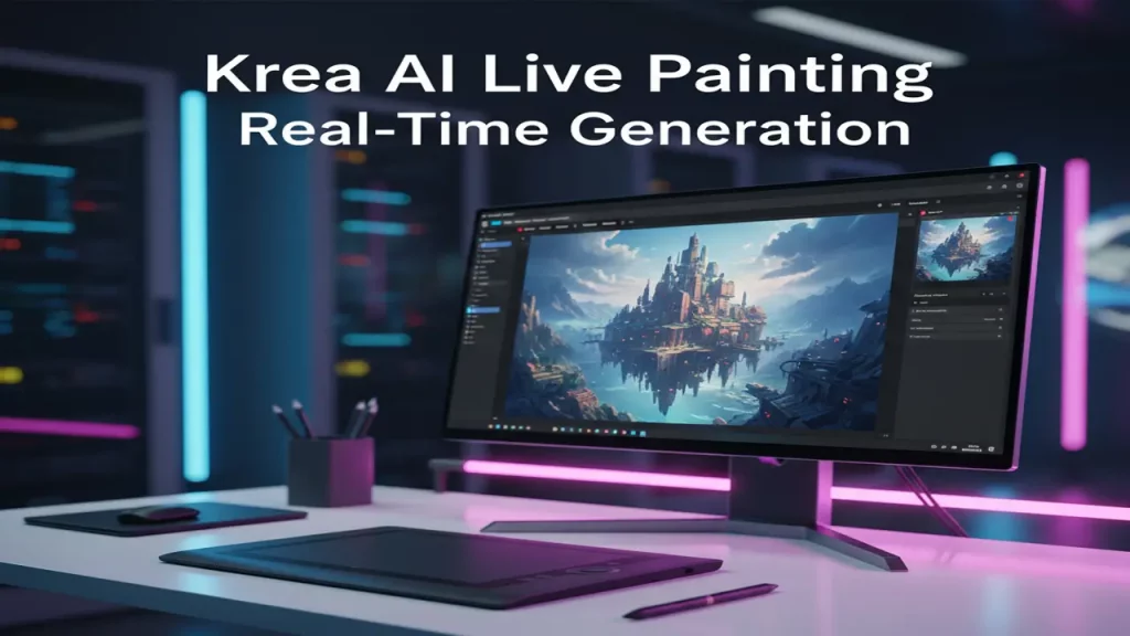 Krea AI live painting