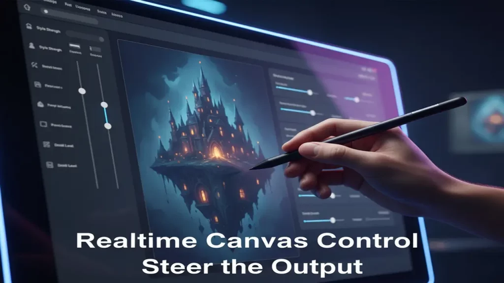 Krea AI live painting