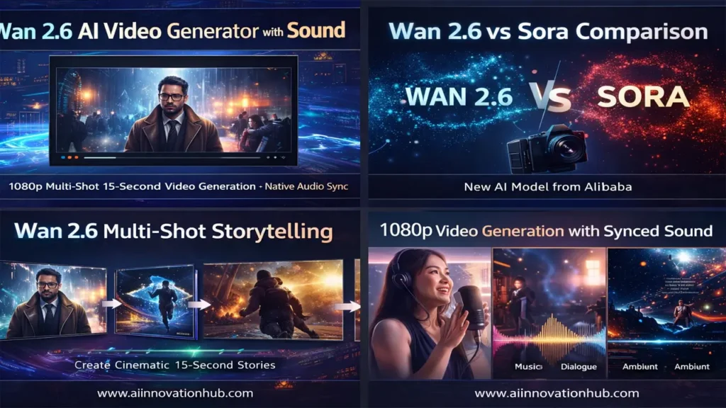 Wan 2.6 AI video generator with sound