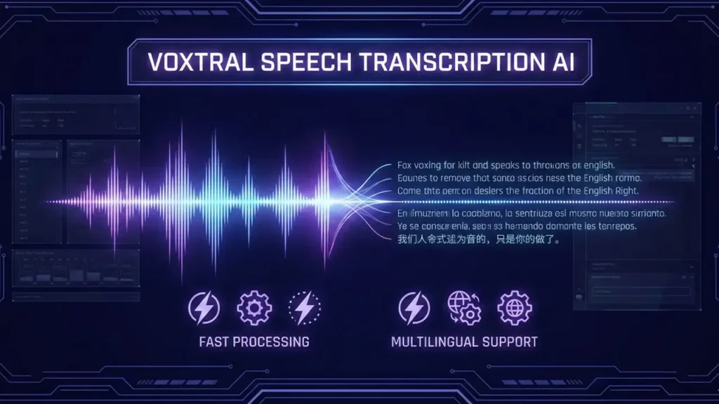 Voxtral speech transcription AI