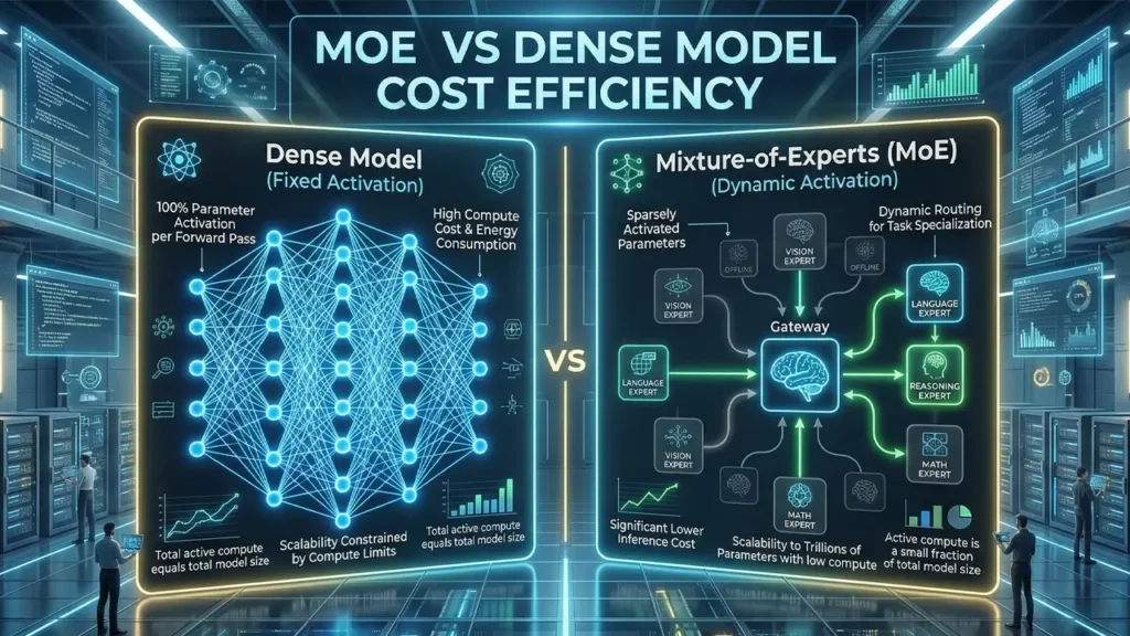 MoE vs Dense Model Cost Efficiency