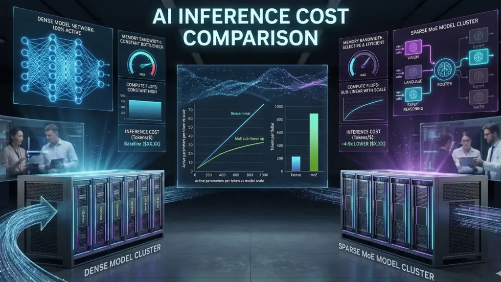 MoE vs Dense Model Cost Efficiency